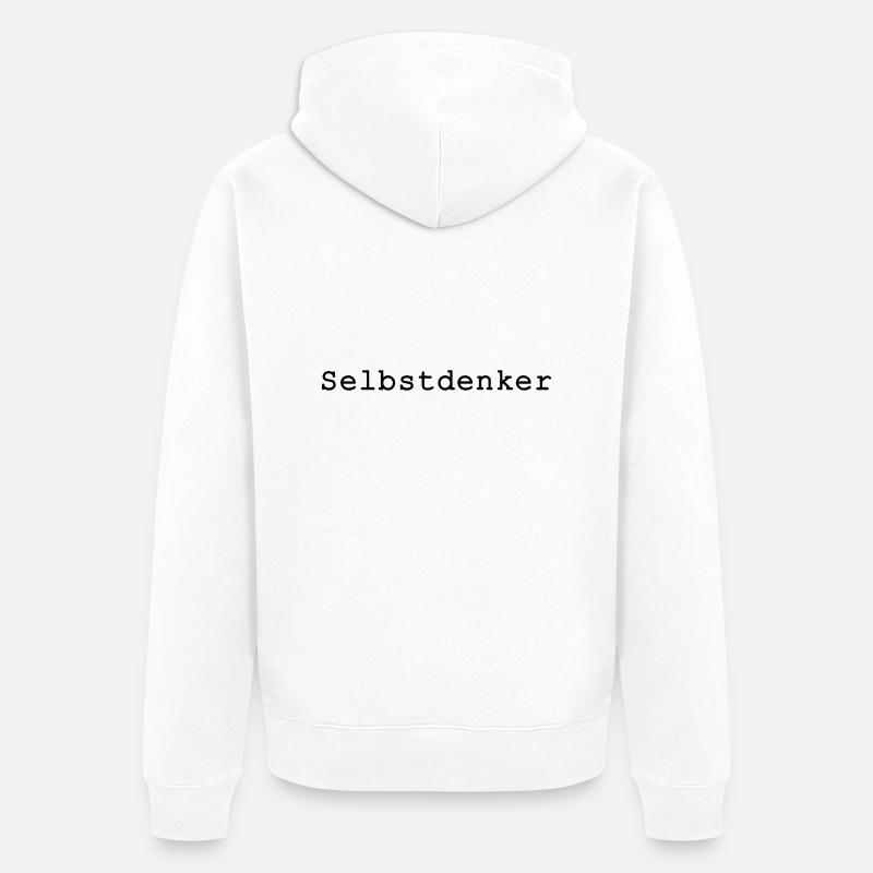 Selbstdenker - Veste à capuche bio Premium Unisexe - blanc