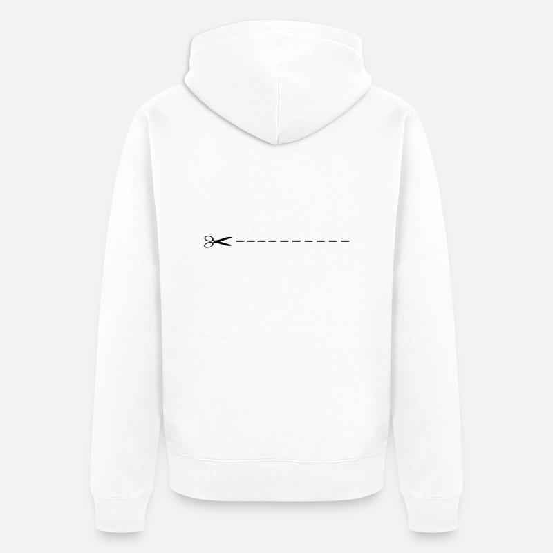 Ciseaux - Veste à capuche bio Premium Unisexe - blanc