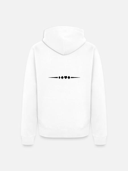poker_symbol_design_1 - Veste à capuche bio Premium Unisexe - blanc