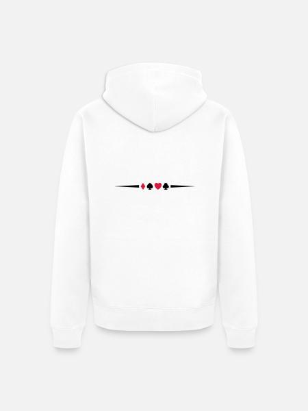 poker_symbol_design_2 - Veste à capuche bio Premium Unisexe - blanc