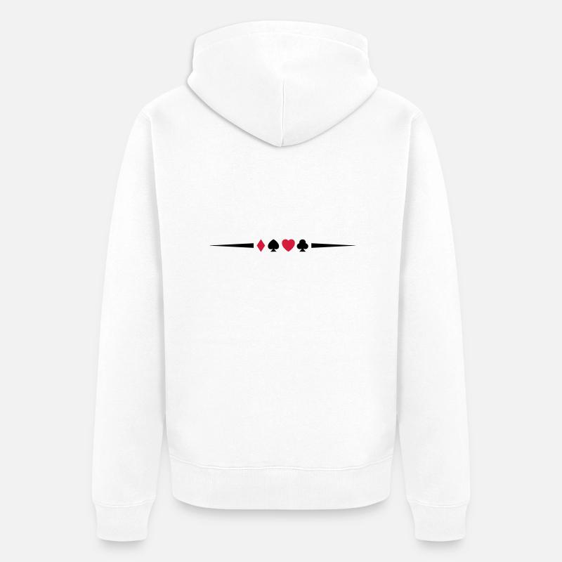 poker_symbol_design_2 - Veste à capuche bio Premium Unisexe - blanc