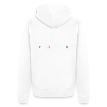 Cologne avec rouge ö - Veste à capuche bio Premium Unisexe - blanc - Dos - Thijin (182cm)