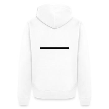 striche - Unisex Premium Organic Zip Hoodie - white - Back - Thijin (182cm)