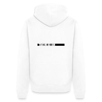 Logo Take me - Unisex Premium Organic Zip Hoodie - white - Back - Thijin (182cm)
