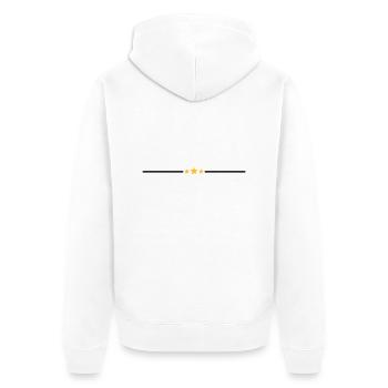 Star line - Unisex Premium Organic Zip Hoodie - white - Back - Thijin (182cm)