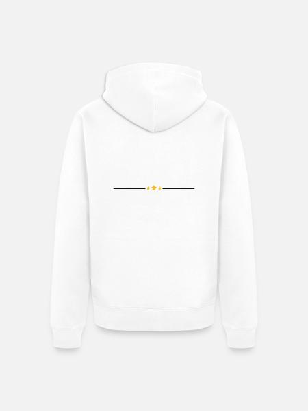 Star line - Unisex Premium Organic Zip Hoodie - white