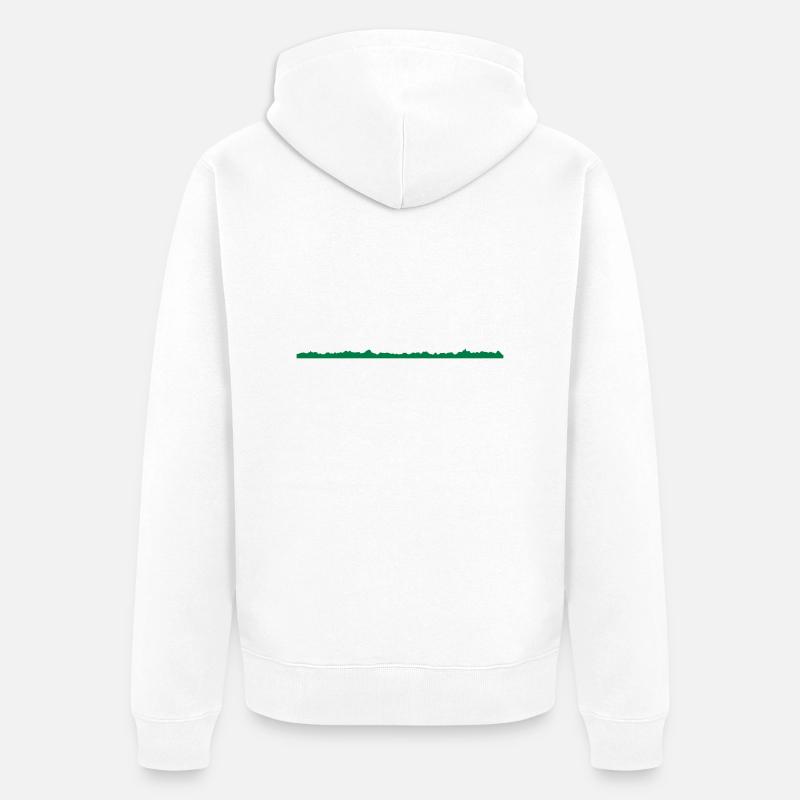 skyline - Unisex Premium Bio Zip Hoodie - Weiß