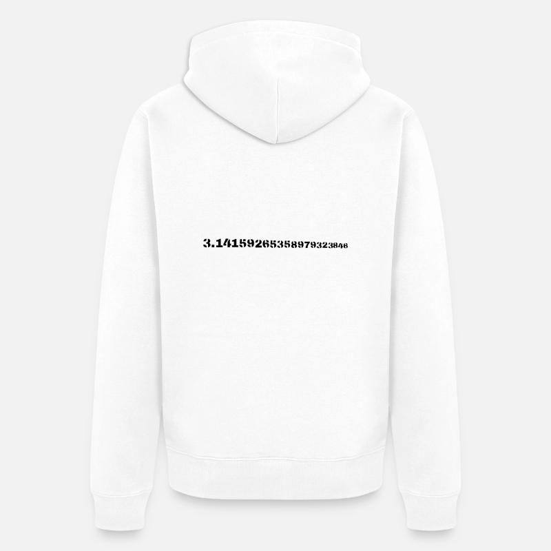 Pi - Unisex Premium Bio Zip Hoodie - Weiß