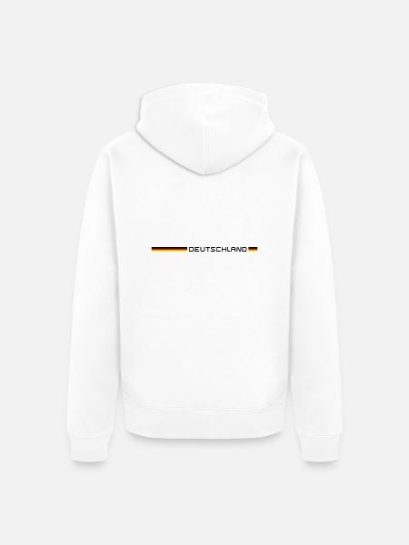 Deutschland - Unisex Premium Bio Zip Hoodie - Weiß