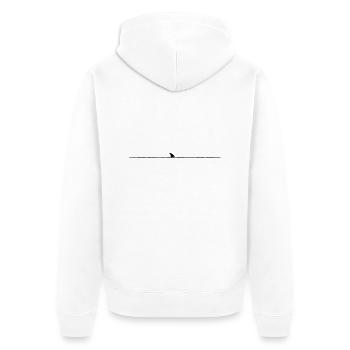 hai fin bateau bateau voile voilier attaque à - Veste à capuche bio Premium Unisexe - blanc - Dos - Thijin (182cm)