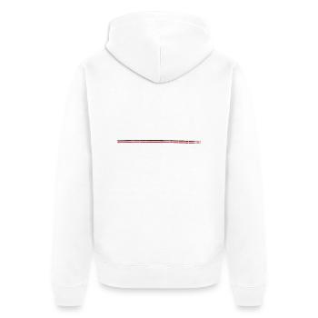 Unterstrich Flag Italia small Tricolore - Unisex Premium Bio Zip Hoodie - Weiß - Hinten - Thijin (182cm)