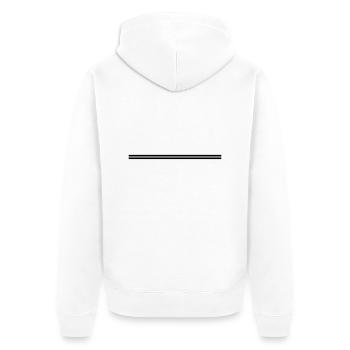 double_stroke_f1 - Unisex Premium Bio Zip Hoodie - Weiß - Hinten - Thijin (182cm)