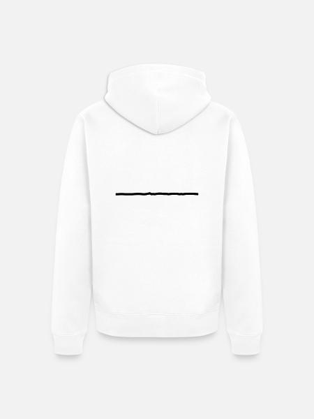 line - Unisex Premium Organic Zip Hoodie - white