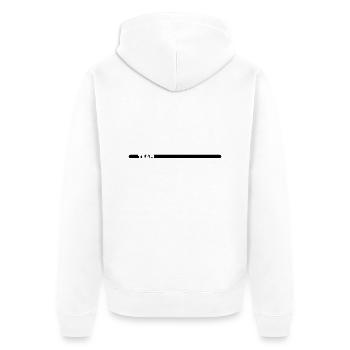Team - Unisex Premium Bio Zip Hoodie - Weiß - Hinten - Thijin (182cm)