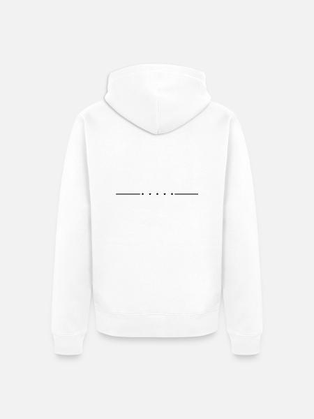 linie_sterne_rk1 - Unisex Premium Bio Zip Hoodie - Weiß