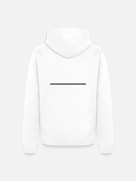 Strich normal - Unisex Premium Bio Zip Hoodie - Weiß
