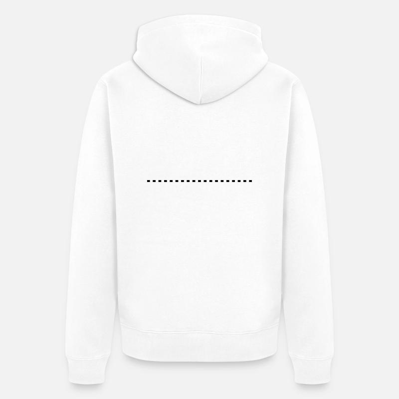 dashed_line_1c - Veste à capuche bio Premium Unisexe - blanc