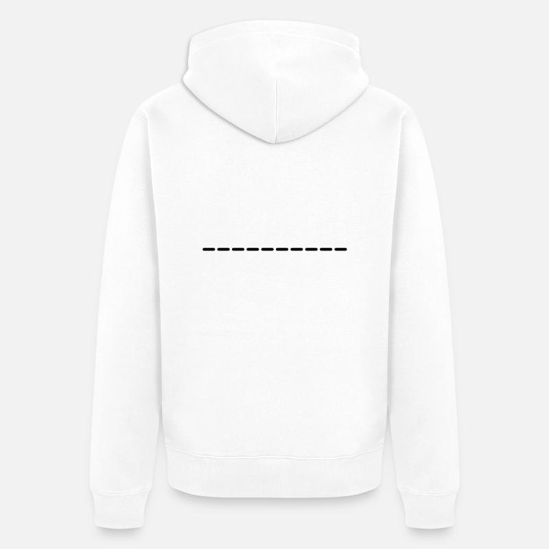 linie_gestrichelt_ay1 - Veste à capuche bio Premium Unisexe - blanc
