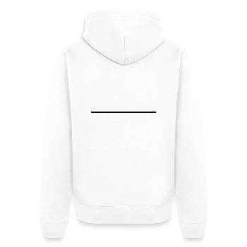 strich_f1 - Unisex Premium Bio Zip Hoodie - Weiß - Hinten - Thijin (182cm)