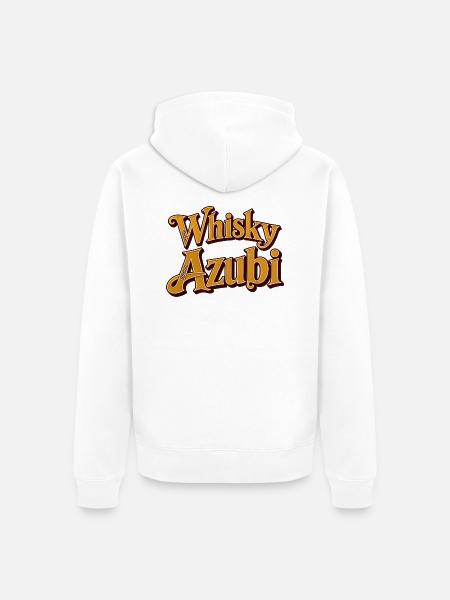 Whisky Azubi - Unisex Premium Bio Zip Hoodie - Weiß