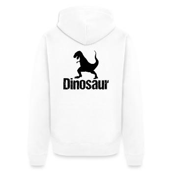 Dinosaure - T-Rex - Tyrannosaure - Veste à capuche bio Premium Unisexe - blanc - Dos - Thijin (182cm)
