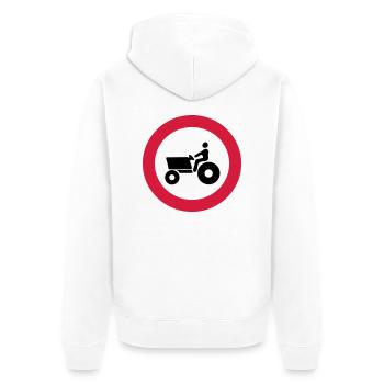 divieto_trattori - Veste à capuche bio Premium Unisexe - blanc - Dos - Thijin (182cm)