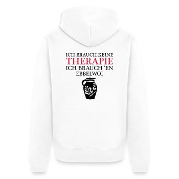 Frankfurter Apfelwein - Unisex Premium Bio Zip Hoodie - Weiß - Hinten - Thijin (182cm)