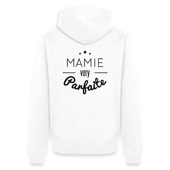 mamie very parfaite - Veste à capuche bio Premium Unisexe - blanc - Dos - Thijin (182cm)