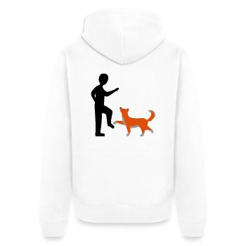 Dog Dancing 1-2 - Unisex Premium Organic Zip Hoodie - white - Back - Thijin (182cm)