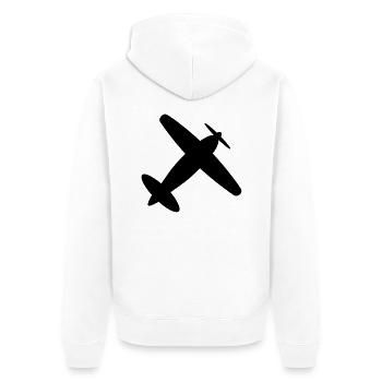 airplane__f1 - Veste à capuche bio Premium Unisexe - blanc - Dos - Thijin (182cm)