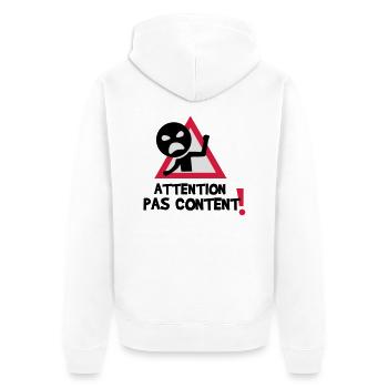 pas content ! - Veste à capuche bio Premium Unisexe - blanc - Dos - Thijin (182cm)