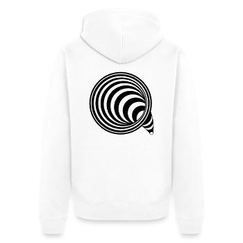 black hole - Unisex Premium Organic Zip Hoodie - white - Back - Thijin (182cm)