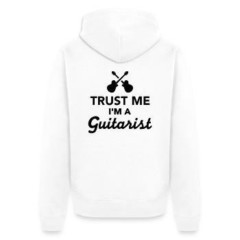 Trust me I'm a guitarist - Veste à capuche bio Premium Unisexe - blanc - Dos - Thijin (182cm)