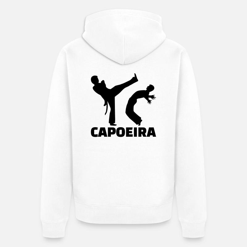 Capoeira - Veste à capuche bio Premium Unisexe - blanc