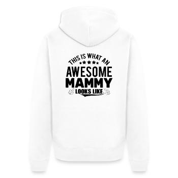 THIS IS WHAT AN AWESOME MAMMY LOOKS LIKE - Unisex Premium Organic Zip Hoodie - white - Back - Thijin (182cm)