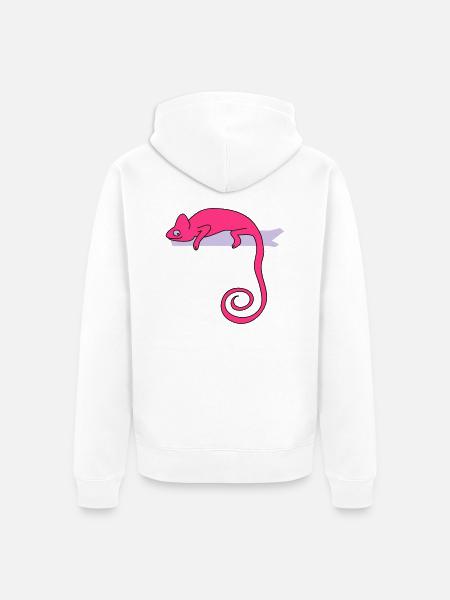 chameleon b - Unisex Premium Organic Zip Hoodie - white