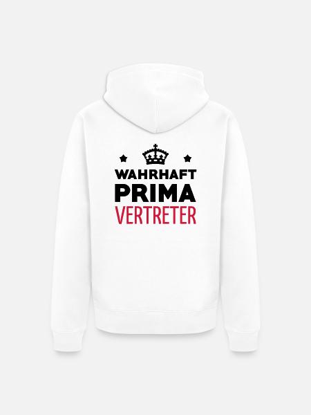 commercial / vente / vendeur / vendeuse - Veste à capuche bio Premium Unisexe - blanc