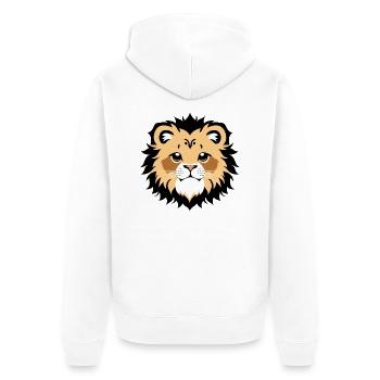 Royal Cartoon Lion Lions Comic 15 - Veste à capuche bio Premium Unisexe - blanc - Dos - Thijin (182cm)