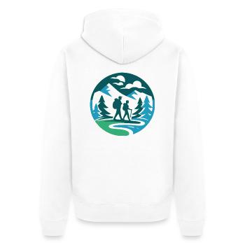 Errer - Veste à capuche bio Premium Unisexe - blanc - Dos - Thijin (182cm)