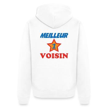 Meilleur VOISIN - Veste à capuche bio Premium Unisexe - blanc - Dos - Thijin (182cm)