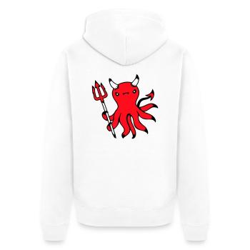 Pieuvre Diable Enfer Satan Mal Purgatoire Vilain Coquin - Veste à capuche bio Premium Unisexe - blanc - Dos - Thijin (182cm)