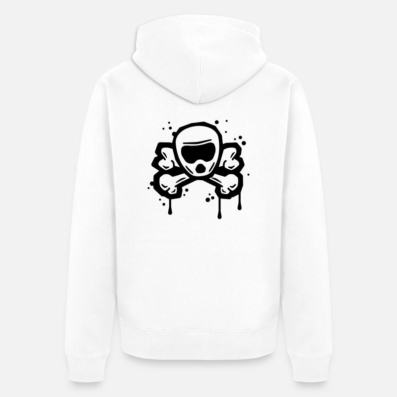 os croisés de descente - Veste à capuche bio Premium Unisexe - blanc
