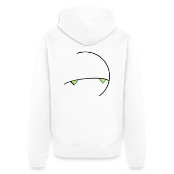 Marvin Head.ai - Unisex Premium Bio Zip Hoodie - Weiß - Hinten - Thijin (182cm)