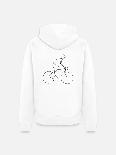 cycling sport - Unisex Premium Organic Zip Hoodie - white