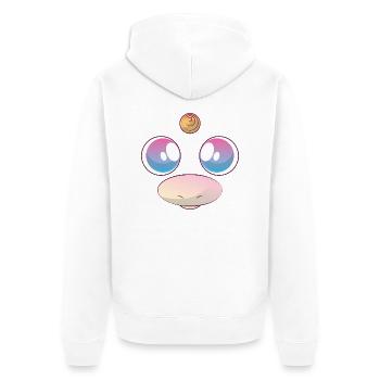 Unicorn Face - Unisex Premium Bio Zip Hoodie - Weiß - Hinten - Thijin (182cm)