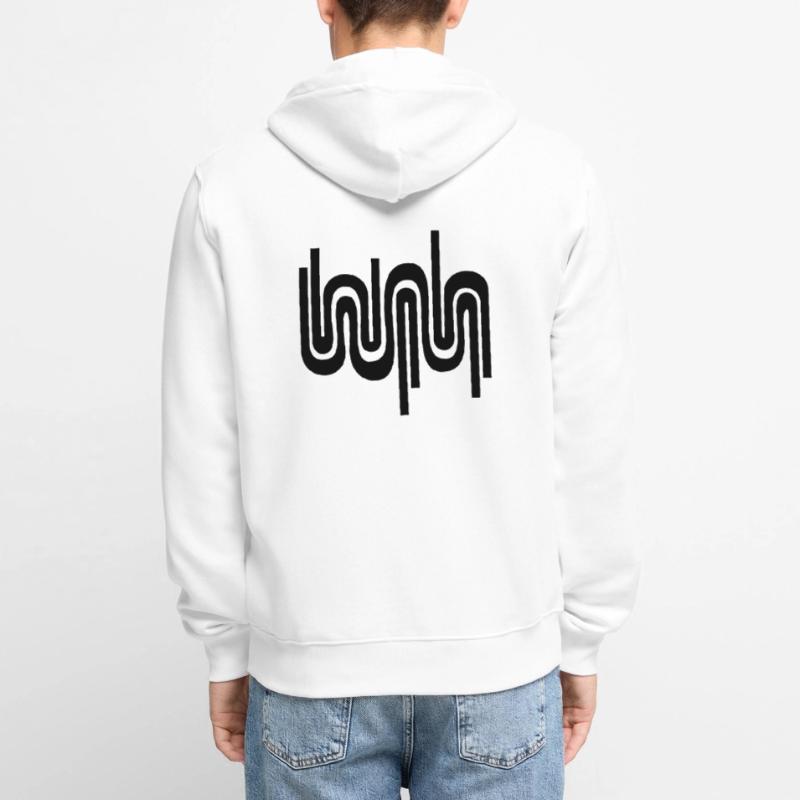 Abstract wave / 70s pattern Unisex Premium Organic Zip Hoodie