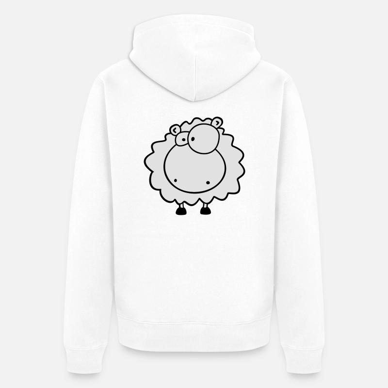 Kleines kuschel Schäfchen - Unisex Premium Bio Zip Hoodie - Weiß