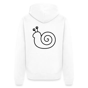Drôle d'escargot - Veste à capuche bio Premium Unisexe - blanc - Dos - Thijin (182cm)