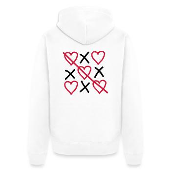 Love wins - Unisex Premium Organic Zip Hoodie - white - Back - Thijin (182cm)