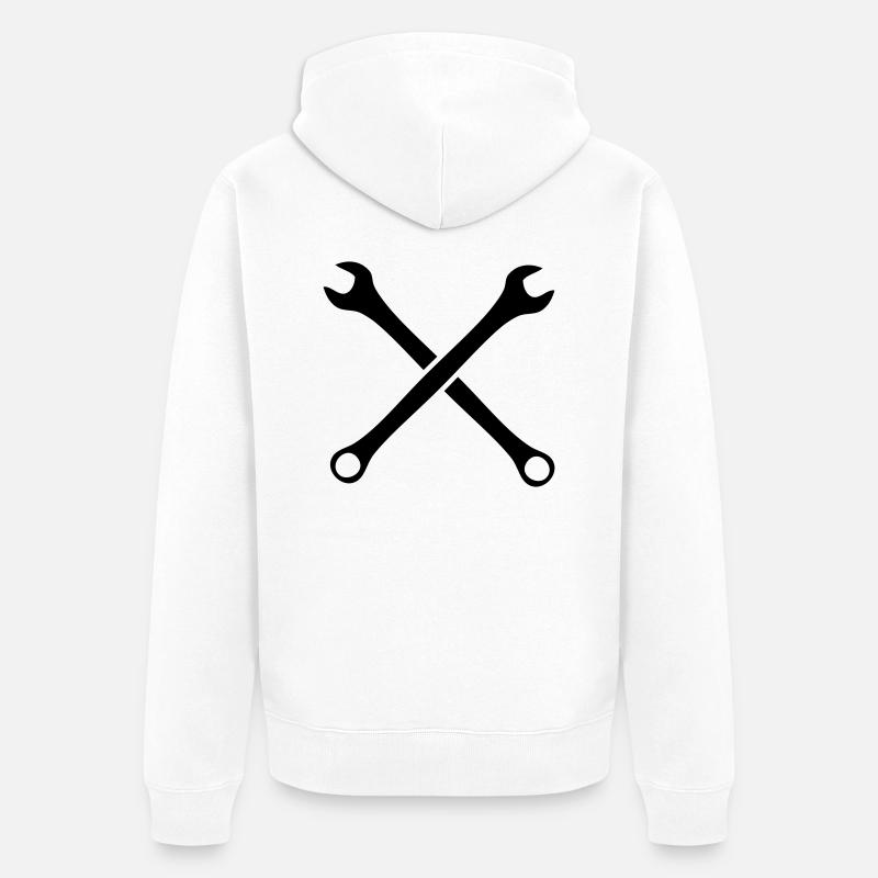 Clés à molette - Veste à capuche bio Premium Unisexe - blanc